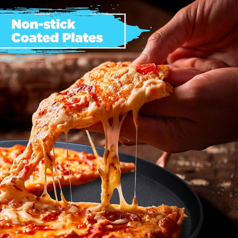 COURANT Countertop Pizza Maker 12 inch Pizzas Machine, Newly improved Cool-touch Handle Non-Stick plates Pizza oven & Calzone Maker, Electric Oven for Home or School, 12” Indoor Grill/Griddle, Black - Image 2